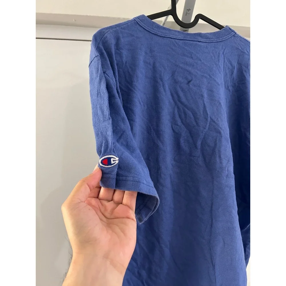 Champion Blue Short Sleeve Tee with Small Logo - Picture 4 of 8